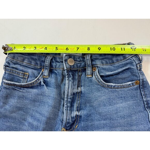 Dear John Women Ivy Super High Rise Denim Short Frayed Hem 24 Light Wash (ii108) - Picture 3 of 7